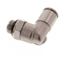 6mm x G1/8'' 90deg Winkel Steckverschraubung mit Außengewinde Messing NBR drehbar [2 Stück]