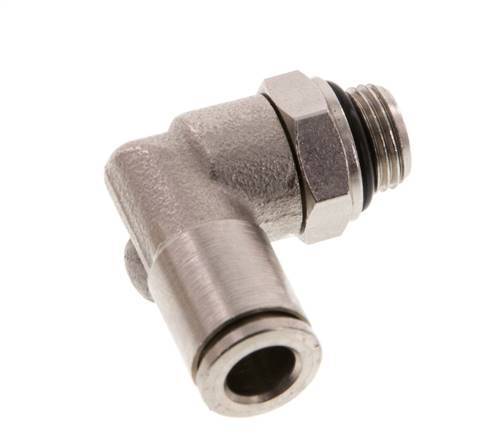 6mm x G1/8'' 90deg Winkel Steckverschraubung mit Außengewinde Messing NBR drehbar [2 Stück]