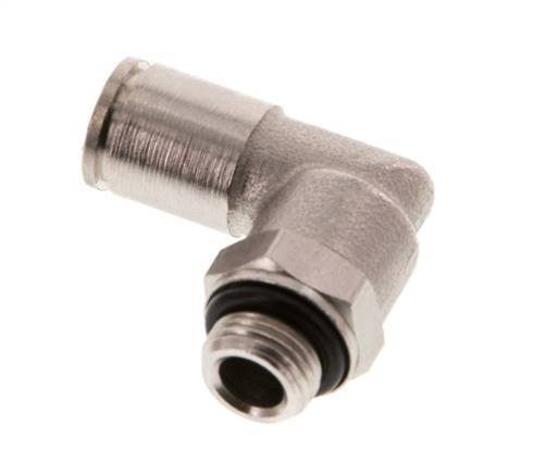 6mm x G1/8'' 90deg Winkel Steckverschraubung mit Außengewinde Messing NBR drehbar [2 Stück]