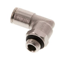 6mm x G1/8'' 90deg Winkel Steckverschraubung mit Außengewinde Messing NBR drehbar [2 Stück]