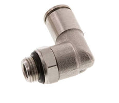 6mm x G1/8'' 90deg Winkel Steckverschraubung mit Außengewinde Messing NBR drehbar [2 Stück]