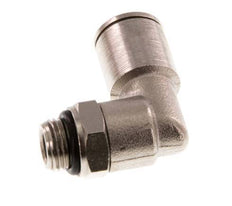 8mm x G1/8'' 90deg Elbow Push-in Fitting with Male Threads Brass NBR Rotatable [2 Pieces]