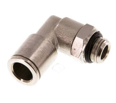 8mm x G1/8'' 90deg Winkel Steckverschraubung mit Außengewinde Messing NBR drehbar [2 Stück]