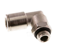 8mm x G1/8'' 90deg Winkel Steckverschraubung mit Außengewinde Messing NBR drehbar [2 Stück]