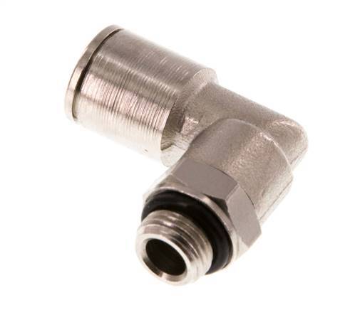 8mm x G1/8'' 90deg Winkel Steckverschraubung mit Außengewinde Messing NBR drehbar [2 Stück]