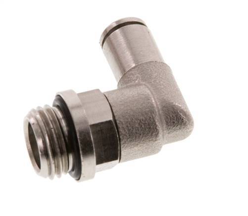 4mm x G1/4'' 90deg Ellbogen Steckverschraubung mit Außengewinde Messing NBR drehbar [2 Stück]