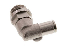 4mm x G1/4'' 90deg Ellbogen Steckverschraubung mit Außengewinde Messing NBR drehbar [2 Stück]