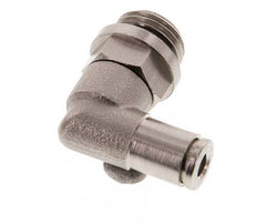 4mm x G1/4'' 90deg Ellbogen Steckverschraubung mit Außengewinde Messing NBR drehbar [2 Stück]