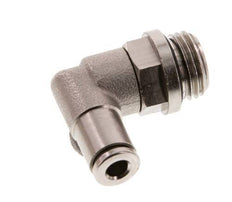 4mm x G1/4'' 90deg Ellbogen Steckverschraubung mit Außengewinde Messing NBR drehbar [2 Stück]