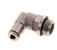 4mm x G1/4'' 90deg Ellbogen Steckverschraubung mit Außengewinde Messing NBR drehbar [2 Stück]