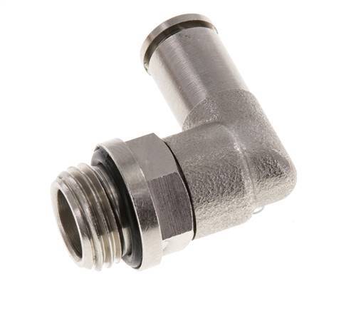 5mm x G1/4'' 90deg Ellbogen Steckverschraubung mit Außengewinde Messing NBR drehbar [2 Stück]