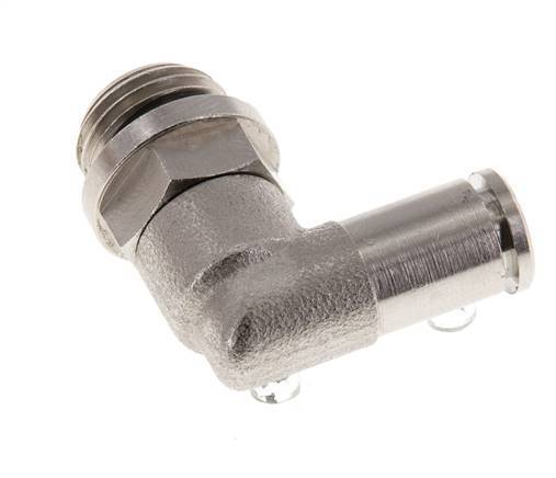 5mm x G1/4'' 90deg Ellbogen Steckverschraubung mit Außengewinde Messing NBR drehbar [2 Stück]