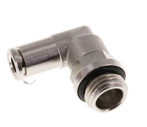 5mm x G1/4'' 90deg Ellbogen Steckverschraubung mit Außengewinde Messing NBR drehbar [2 Stück]