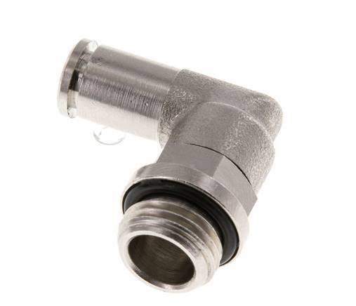 5mm x G1/4'' 90deg Ellbogen Steckverschraubung mit Außengewinde Messing NBR drehbar [2 Stück]