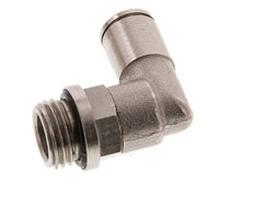6mm x G1/4'' 90deg Elbow Push-in Fitting with Male Threads Brass NBR Rotatable [2 Pieces]
