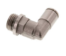 6mm x G1/4'' 90deg Ellbogen Steckverschraubung mit Außengewinde Messing NBR drehbar [2 Stück]