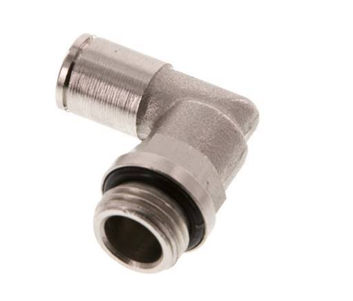 6mm x G1/4'' 90deg Ellbogen Steckverschraubung mit Außengewinde Messing NBR drehbar [2 Stück]