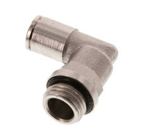 6mm x G1/4'' 90deg Ellbogen Steckverschraubung mit Außengewinde Messing NBR drehbar [2 Stück]
