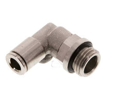 6mm x G1/4'' 90deg Elbow Push-in Fitting with Male Threads Brass NBR Rotatable [2 Pieces]