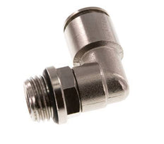 8mm x G1/4'' 90deg Elbow Push-in Fitting with Male Threads Brass NBR Rotatable [2 Pieces]