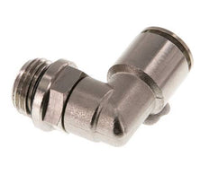 8mm x G1/4'' 90deg Ellbogen Steckfitting mit Außengewinde Messing NBR drehbar [2 Stück]