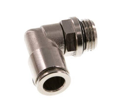 8mm x G1/4'' 90deg Ellbogen Steckfitting mit Außengewinde Messing NBR drehbar [2 Stück]