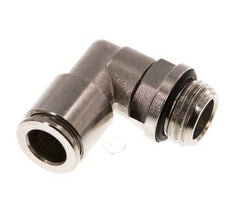 8mm x G1/4'' 90deg Ellbogen Steckfitting mit Außengewinde Messing NBR drehbar [2 Stück]