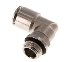8mm x G1/4'' 90deg Ellbogen Steckfitting mit Außengewinde Messing NBR drehbar [2 Stück]