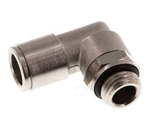 10mm x G1/4'' 90deg Ellbogen Steckfitting mit Außengewinde Messing NBR drehbar [2 Stück]