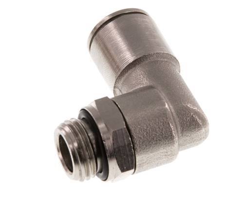 10mm x G1/4'' 90deg Ellbogen Steckfitting mit Außengewinde Messing NBR drehbar [2 Stück]