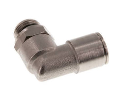 10mm x G1/4'' 90deg Ellbogen Steckfitting mit Außengewinde Messing NBR drehbar [2 Stück]