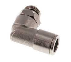 10mm x G1/4'' 90deg Ellbogen Steckfitting mit Außengewinde Messing NBR drehbar [2 Stück]