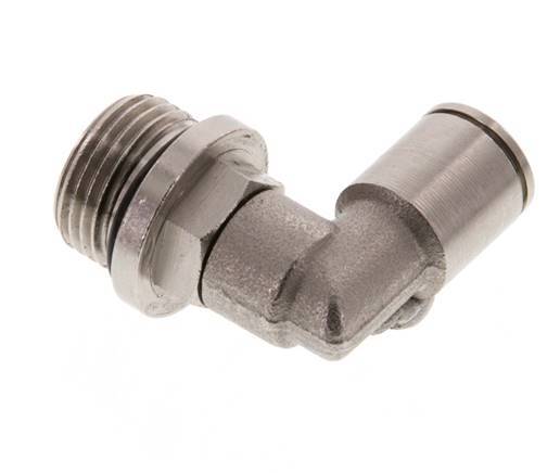 8mm x G3/8'' 90deg Winkel Steckverschraubung mit Außengewinde Messing NBR drehbar [2 Stück]