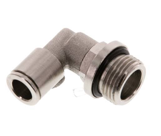 8mm x G3/8'' 90deg Winkel Steckverschraubung mit Außengewinde Messing NBR drehbar [2 Stück]