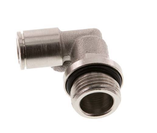 8mm x G3/8'' 90deg Winkel Steckverschraubung mit Außengewinde Messing NBR drehbar [2 Stück]