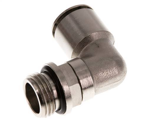 16mm x G1/2'' 90deg Elbow Push-in Fitting with Male Threads Brass NBR Rotatable
