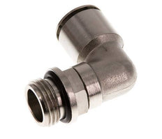 16mm x G1/2'' 90deg Elbow Push-in Fitting with Male Threads Brass NBR Rotatable