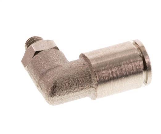 6mm x M 5 90Grad Winkelsteckverschraubung mit Außengewinde Messing FKM drehbar [2 Stück]