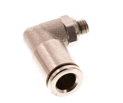 6mm x M 5 90Grad Winkelsteckverschraubung mit Außengewinde Messing FKM drehbar [2 Stück]