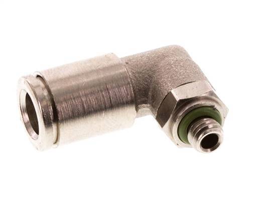 6mm x M 5 90Grad Winkelsteckverschraubung mit Außengewinde Messing FKM drehbar [2 Stück]