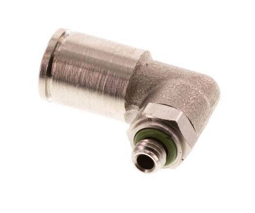 6mm x M 5 90Grad Winkelsteckverschraubung mit Außengewinde Messing FKM drehbar [2 Stück]