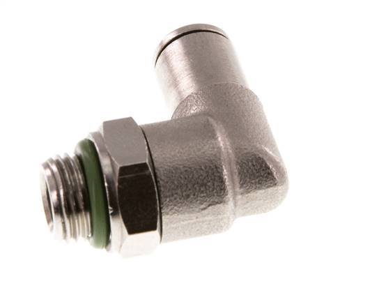 4mm x G1/8'' 90deg Ellbogen Steckverschraubung mit Außengewinde Messing FKM drehbar [2 Stück]