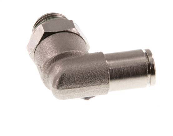 4mm x G1/8'' 90deg Ellbogen Steckverschraubung mit Außengewinde Messing FKM drehbar [2 Stück]