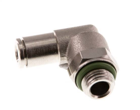 4mm x G1/8'' 90deg Ellbogen Steckverschraubung mit Außengewinde Messing FKM drehbar [2 Stück]