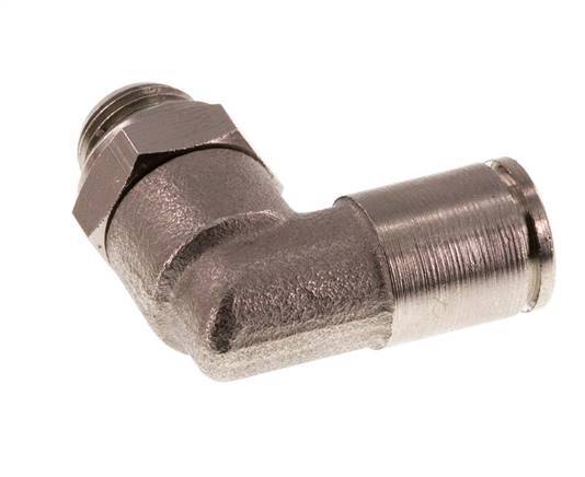 6mm x G1/8'' 90deg Ellbogen Steckverschraubung mit Außengewinde Messing FKM drehbar [2 Stück]