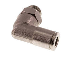 6mm x G1/8'' 90deg Ellbogen Steckverschraubung mit Außengewinde Messing FKM drehbar [2 Stück]