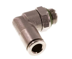 6mm x G1/8'' 90deg Ellbogen Steckverschraubung mit Außengewinde Messing FKM drehbar [2 Stück]