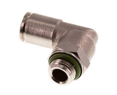 6mm x G1/8'' 90deg Ellbogen Steckverschraubung mit Außengewinde Messing FKM drehbar [2 Stück]