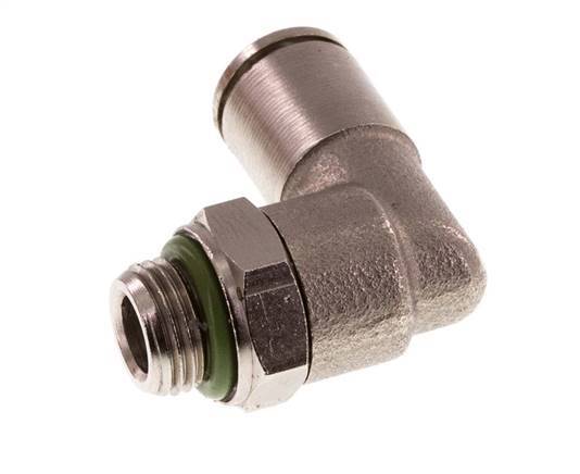 6mm x G1/8'' 90deg Ellbogen Steckverschraubung mit Außengewinde Messing FKM drehbar [2 Stück]