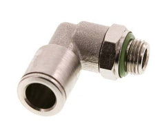 8mm x G1/8'' 90deg Winkel Steckverschraubung mit Außengewinde Messing FKM drehbar [2 Stück]